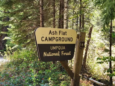 Ash Flat Campground Sign