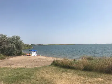 Shoreline use area East Totten Trail Campground on Lake Audubon