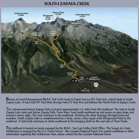 Zapata Falls Recreation Area Map & Info