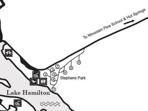 Stephens Park Campground Area Map