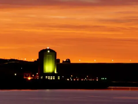 Sunrise over the Missouri River