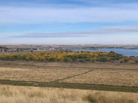 A view of the campground from the dam in the Fall.