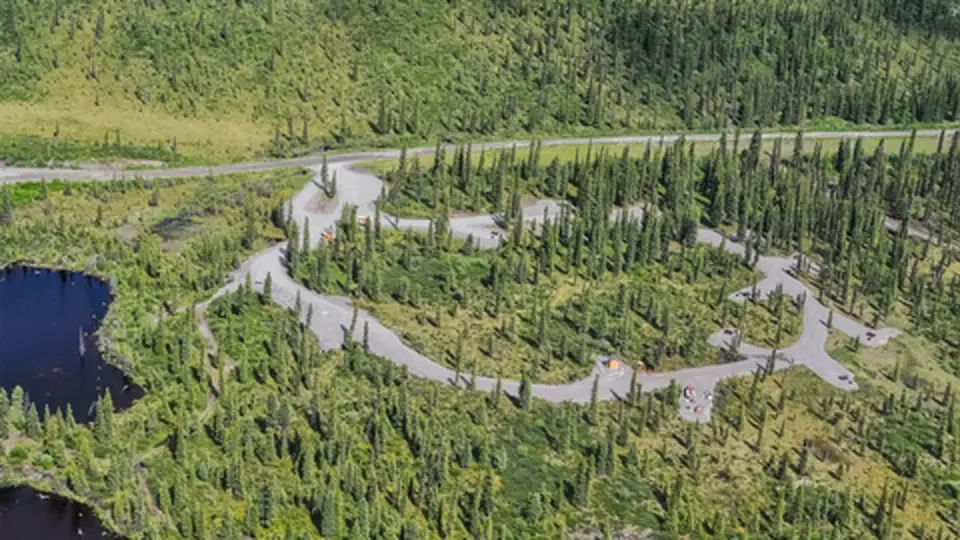 Aerial View of Kendesnii Campground