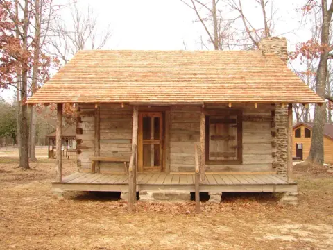 1900's era hewn timber cabin