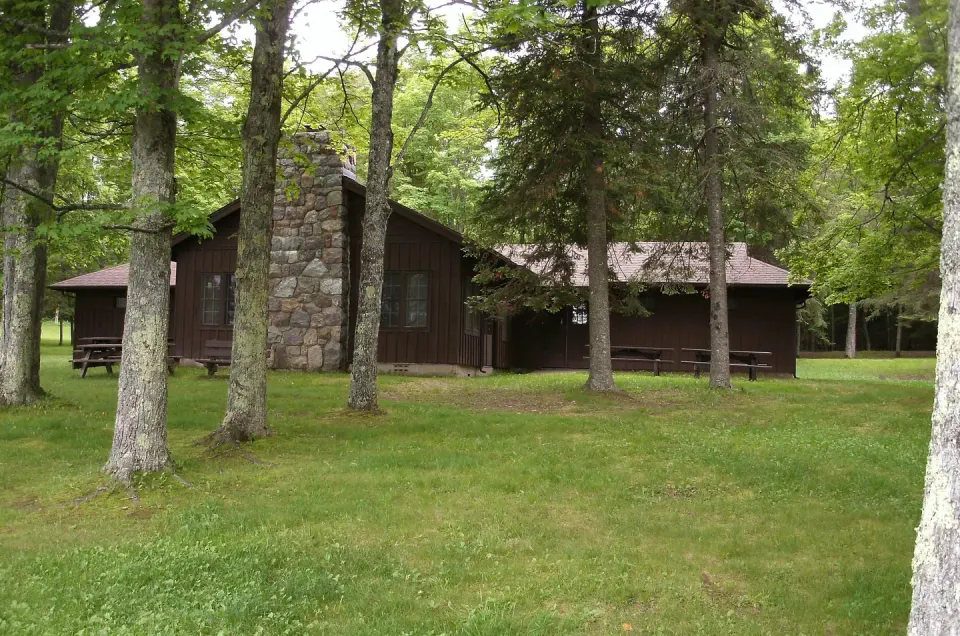 Front of Lake Ottawa Recreation Area day use building