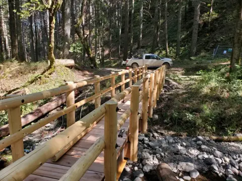Trail bridge near Wyeth Campground