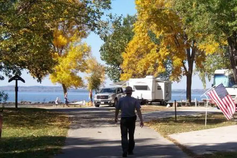 View of Potter’s North campground loop with Ranger.