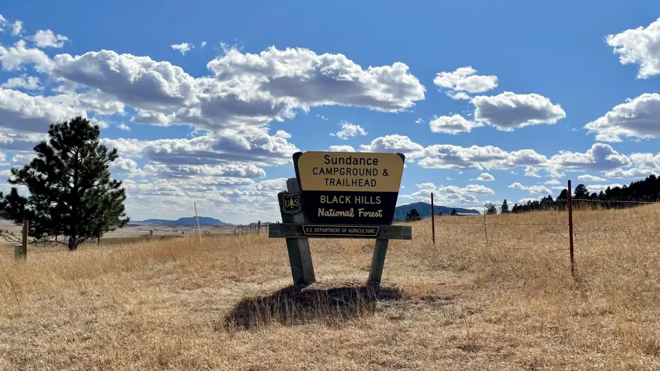 Main Entrance Sign into Sundance Campground