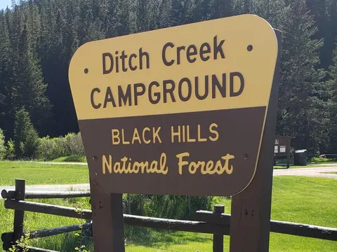 Ditch Creek Campground entrance sign