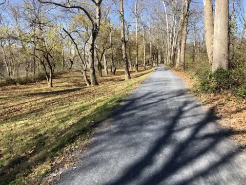 The towpath along the campground