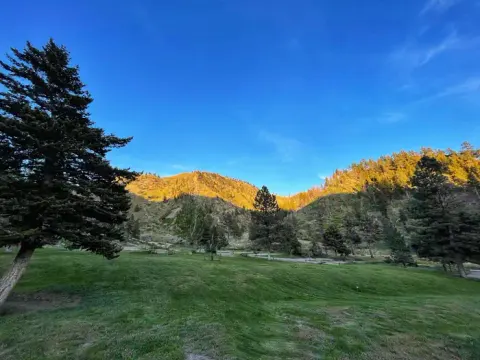 Campground at dusk