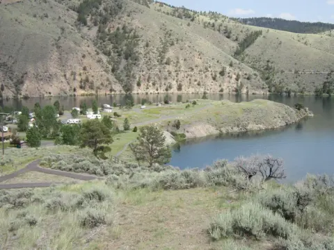 Walking path overlooking Devil's Elbow Campground