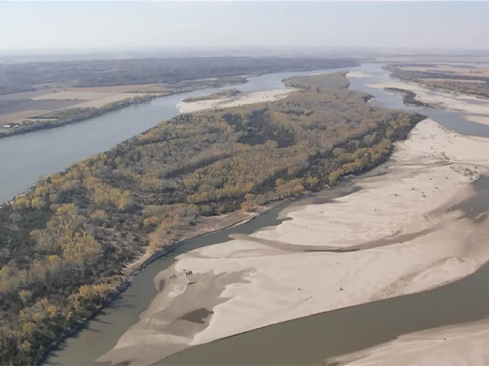 Aerial View of Goat Island
