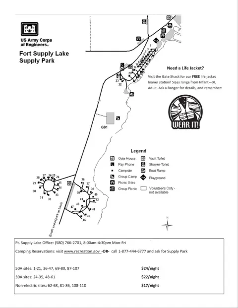 Fort Supply Lake recreation area