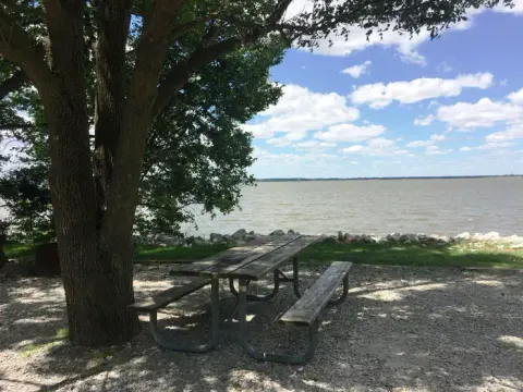 Boulder Campground waterfront campsite