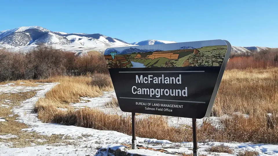 McFarland Campground Entry Sign