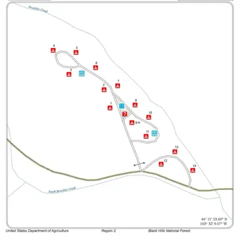 Boxelder Campground Map