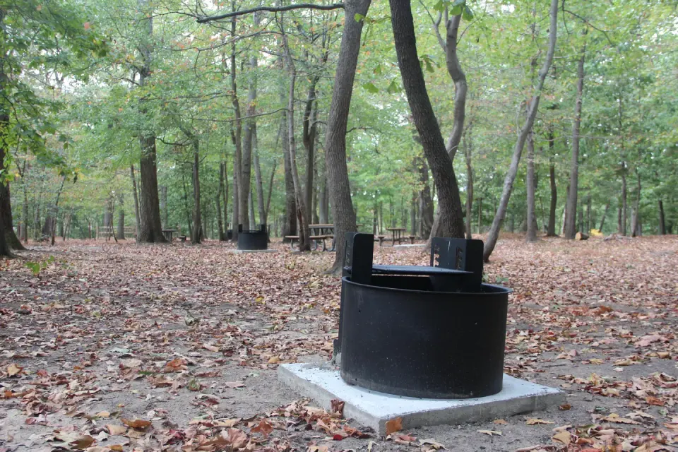 The new grills located on each site at Greenbelt Park campground