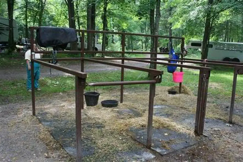 Horse stalls at CATALOOCHEE HORSE CAMP