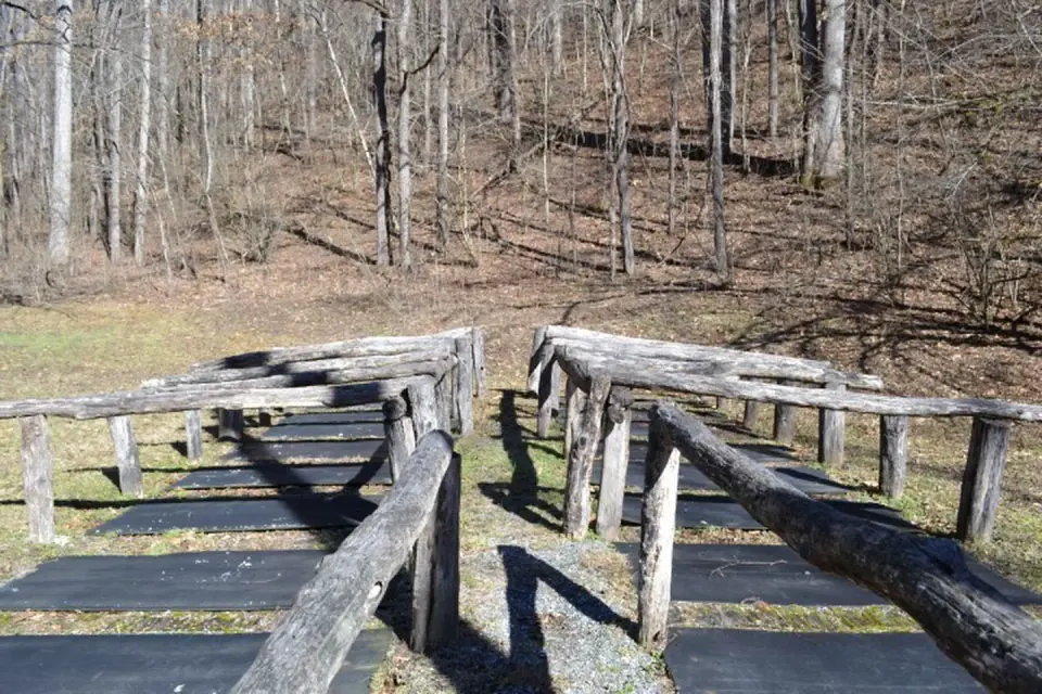 A third view of the Hitching Post at Tow String Horse Camp