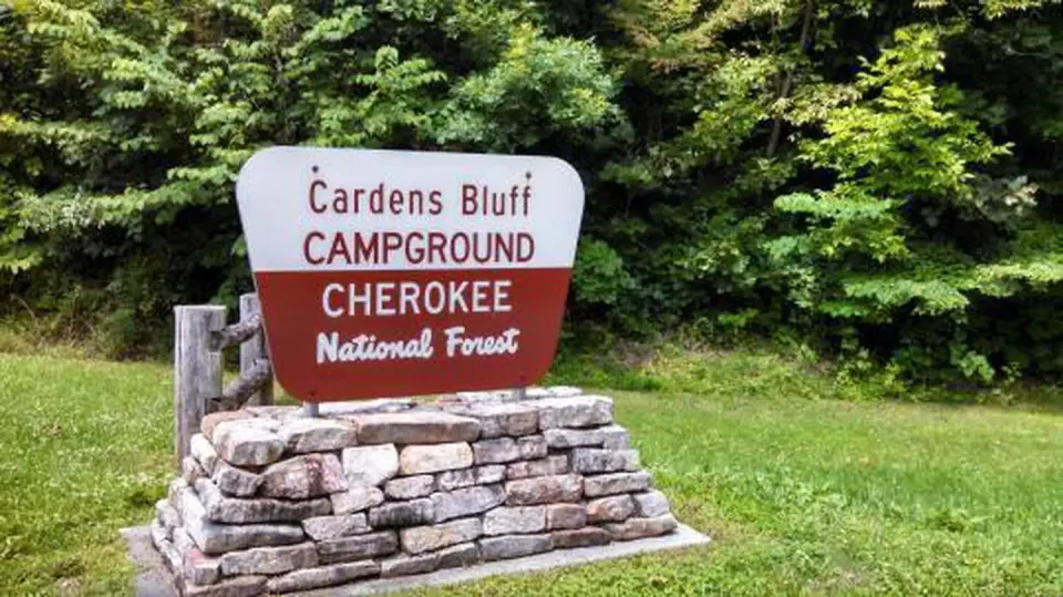 Entrance Sign at Cardens Bluff Campground