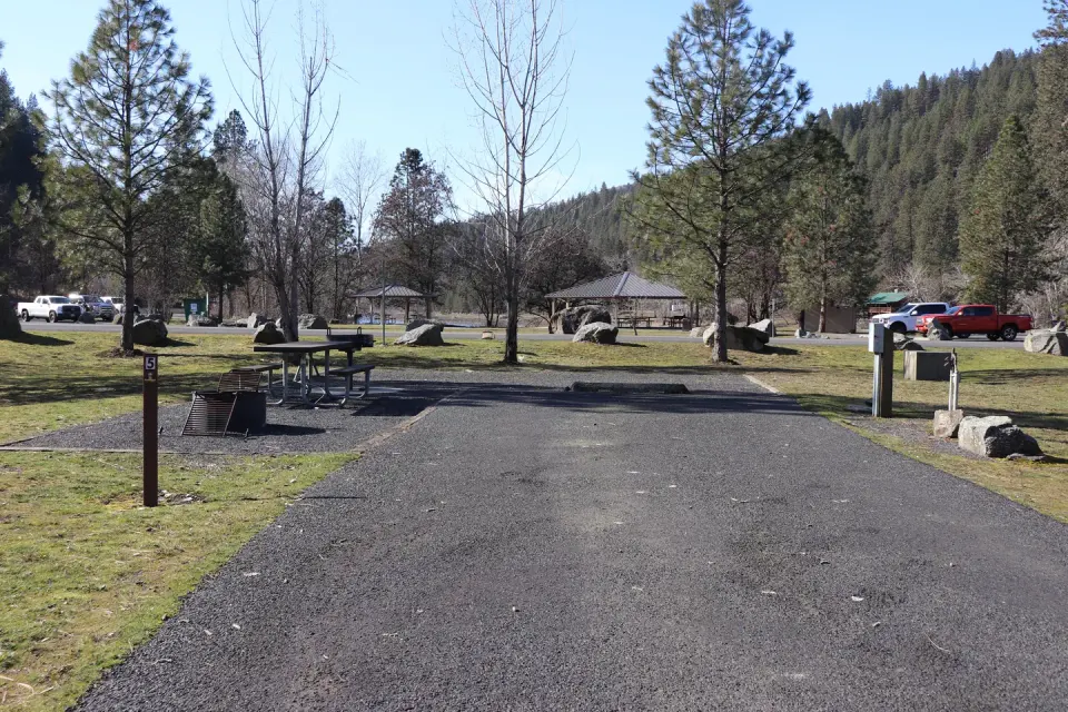 One of the longest RV sites offered at Pink House Recreation Site.