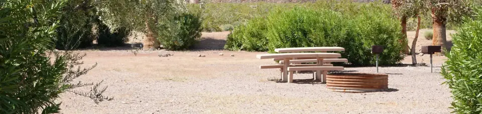 Beautiful group campsite located in a desert setting