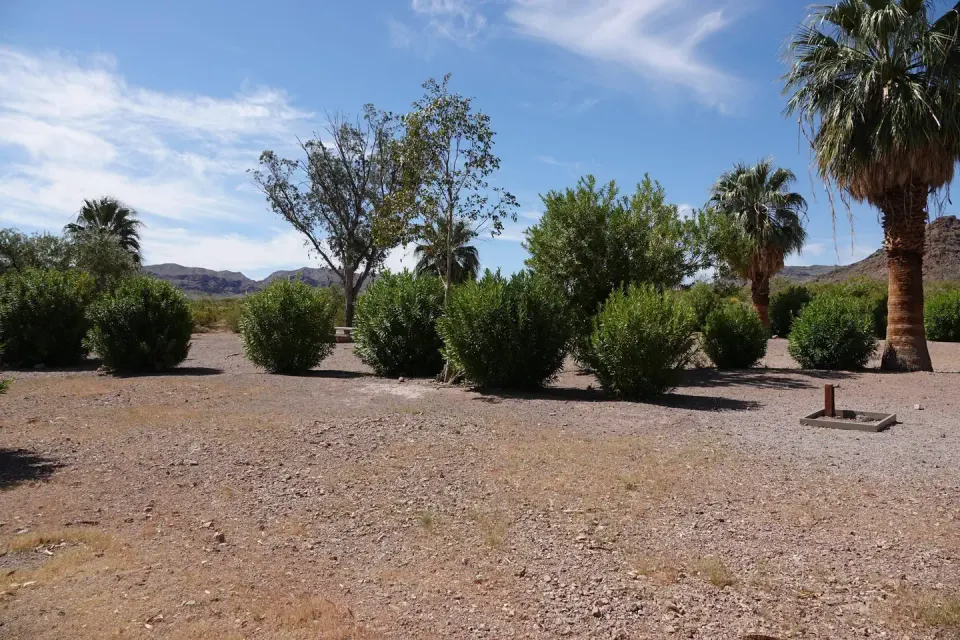 Campsite 1 located in a desert setting