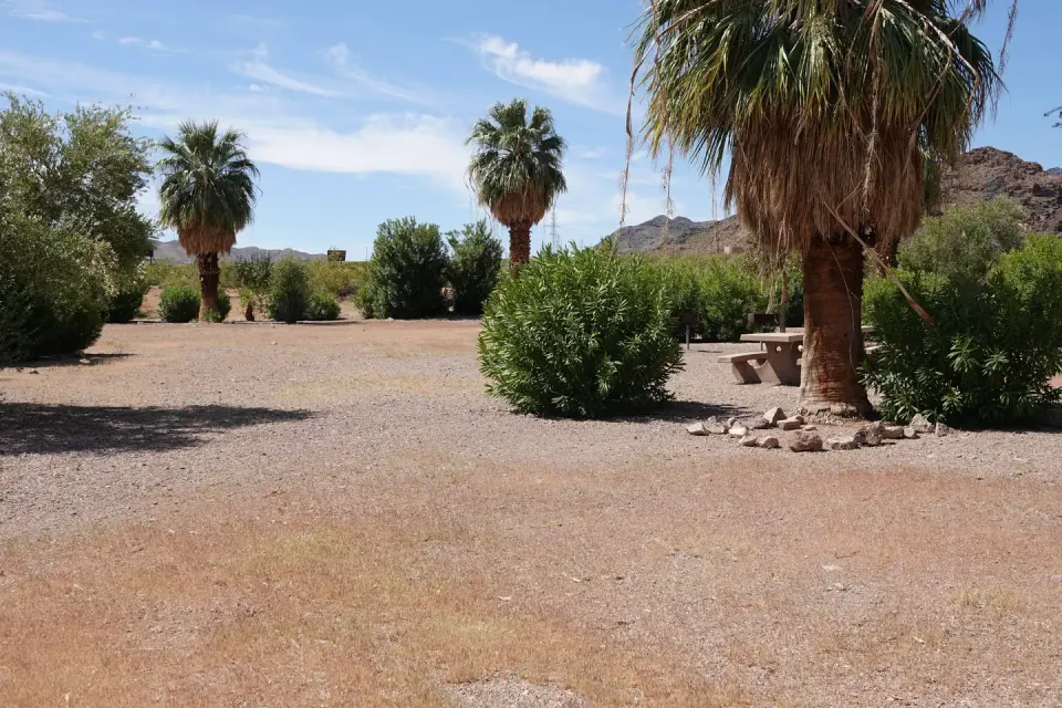 Campsite 5 located in a desert setting