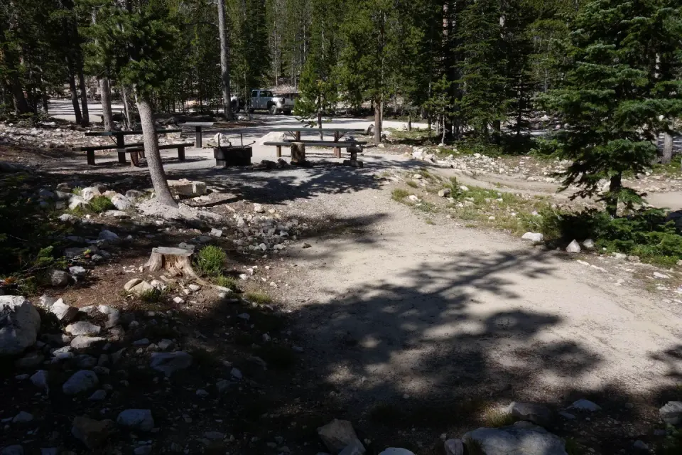 One of Two Tent Pads at Site 3 (Double Site) - View From Tent Pad Looking Toward Campsite