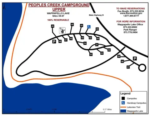 Peoples Creek Upper Campground Map