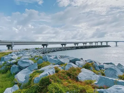 Nearby Bonner Bridge Pier at Oregon Inlet