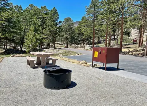 Example of a campsite that has been improved for accessibility