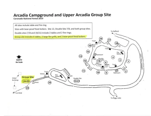 Upper Arcadia Group Site Map