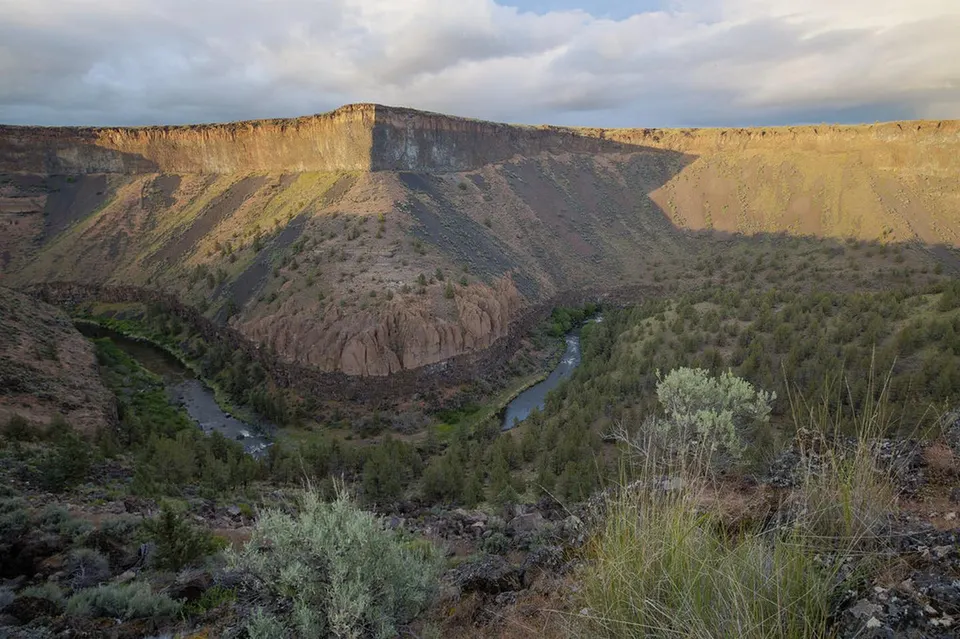 Canyonside view of the Crooked Wild and Scenic river.