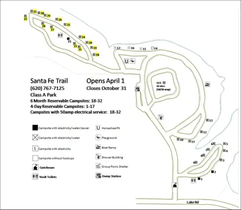 Map of Santa Fe Trail Site