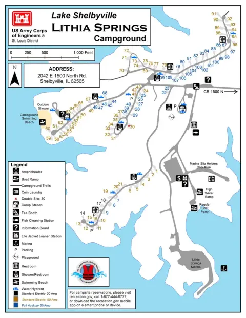 Lithia Springs Campground Map