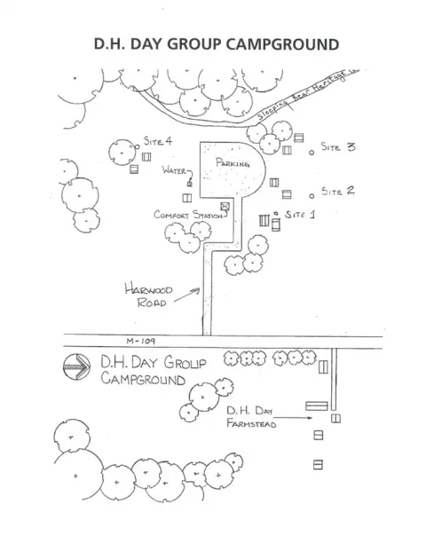 D.H. Day Group Campground Map
