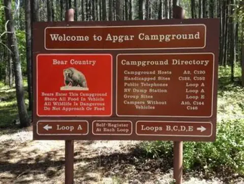 A sign at the entrance to the APGAR GROUP SITES