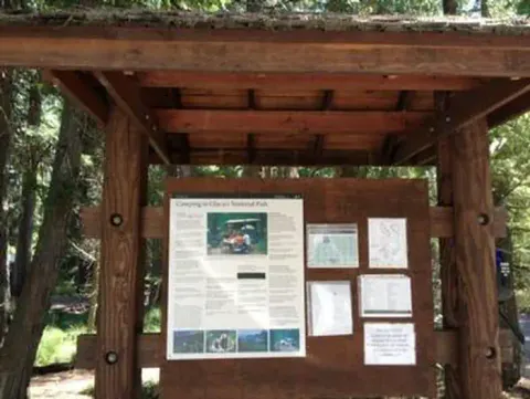 An information kiosk board at the APGAR GROUP SITES
