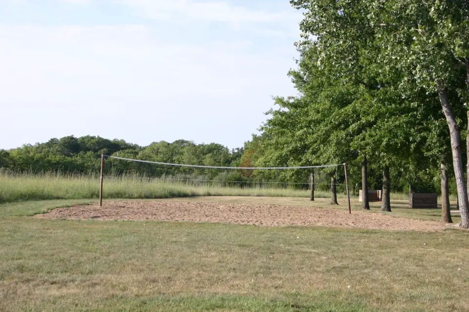 Bloomington West Park Campground sand volleyball court