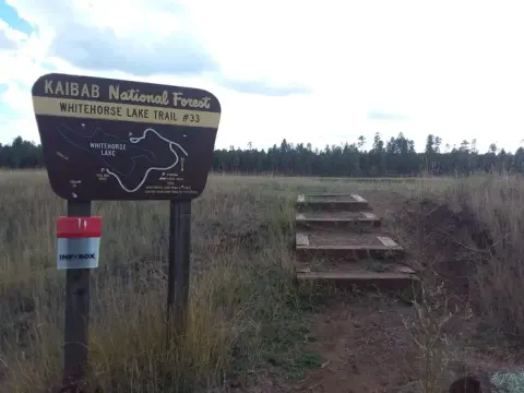 Start of a trail with map